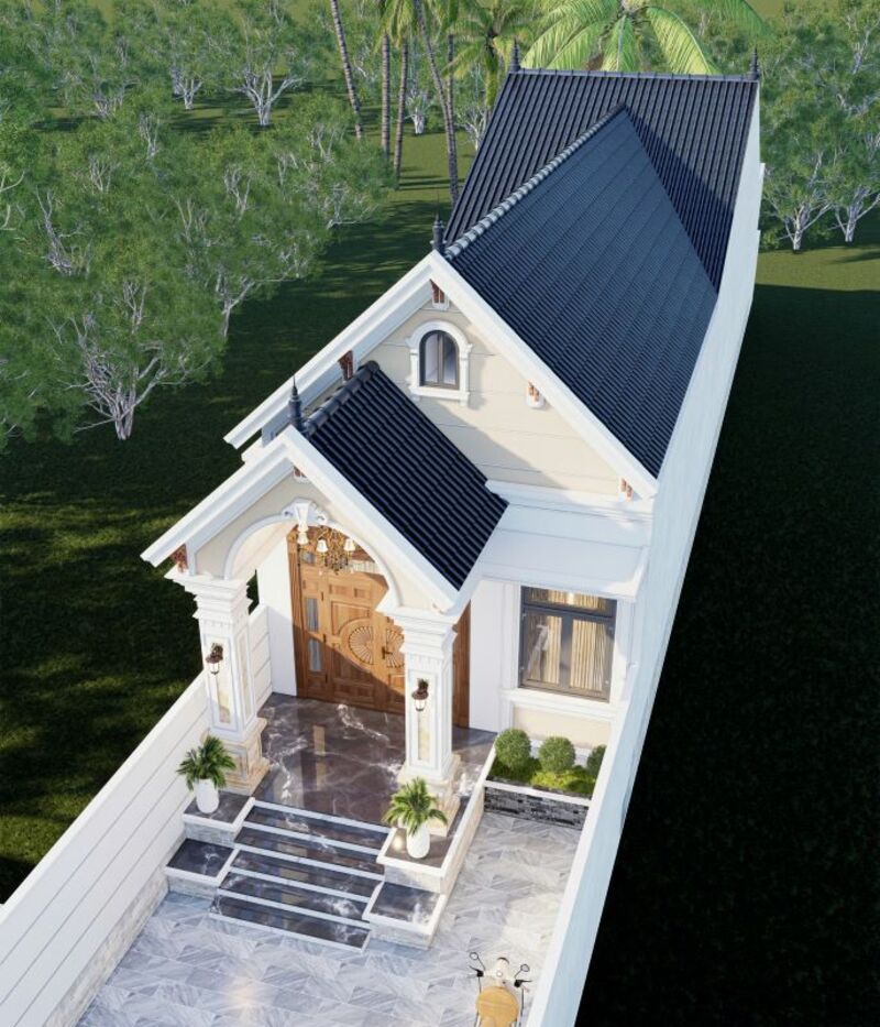 Phối hợp màu sắc với tường nhà và chi tiết trang trí