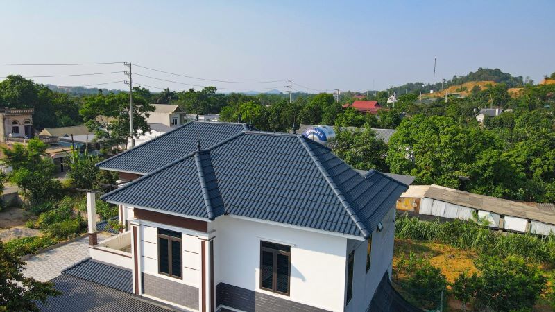 Ngói màu xanh đen