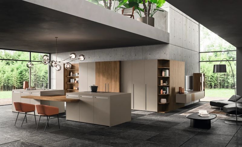 Tông màu chủ đạo là màu gỗ, màu sắc trung tính