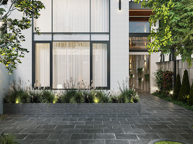 Gạch lát sân vườn có nhiều lựa chọn