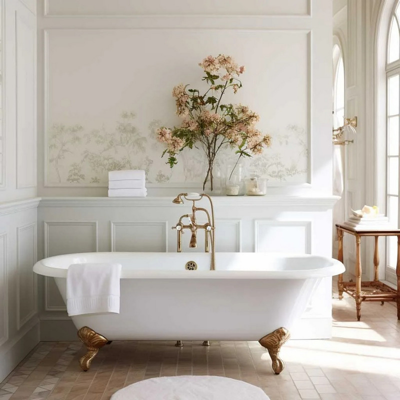 Nét quyến rũ với  thiết kế phòng tắm cổ điển