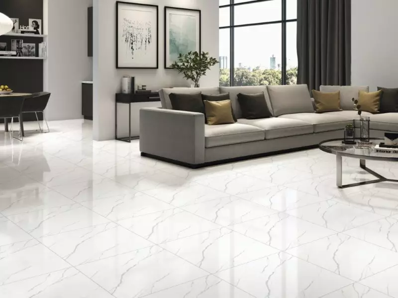 gạch lát nền phòng khách 60x60 vân đá marble