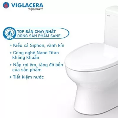 Bồn cầu 1 khối Viglacera S309
