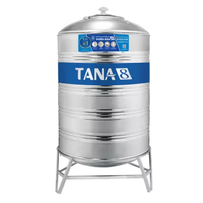 Bồn Nước Inox Tân Á 8 Đứng 3000L (Ø1140)
