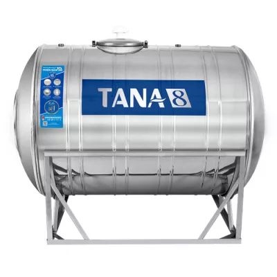 Bồn Nước Inox Tân Á 8 Ngang 5000L (Ø1400)