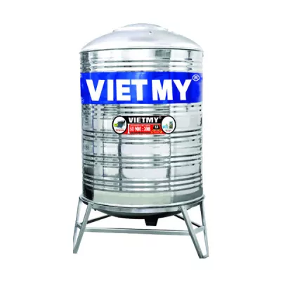 Bồn nước Việt Mỹ Inox 304 đứng - 4500L (Ø1180