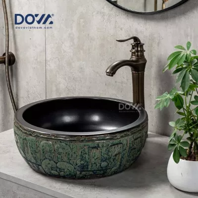 Chậu Rửa Mặt Vân Đá DOVA AC2253